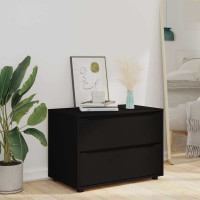 Produktbild för Förvaringsskåp Svart 80 x 48 x 57 cm Konstruerat trä
