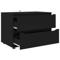 Produktbild för Förvaringsskåp Svart 80 x 48 x 57 cm Konstruerat trä