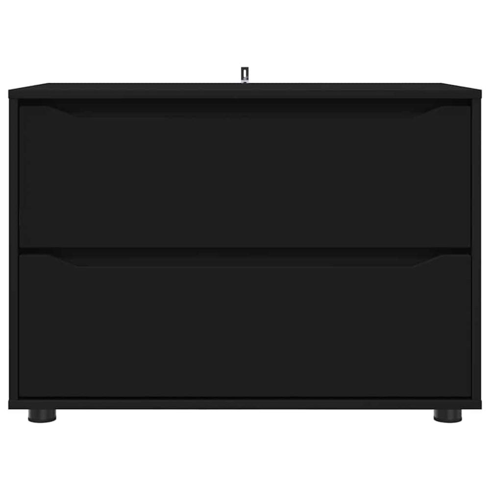 Produktbild för Förvaringsskåp Svart 80 x 48 x 57 cm Konstruerat trä