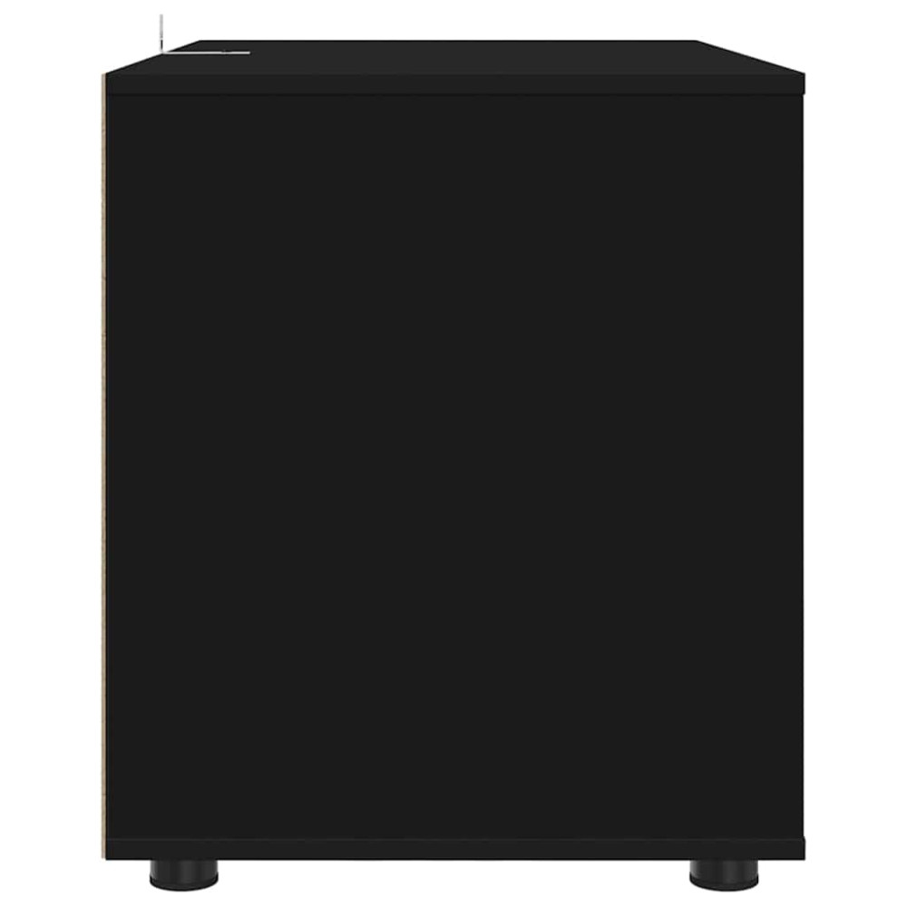 Produktbild för Förvaringsskåp Svart 80 x 48 x 57 cm Konstruerat trä