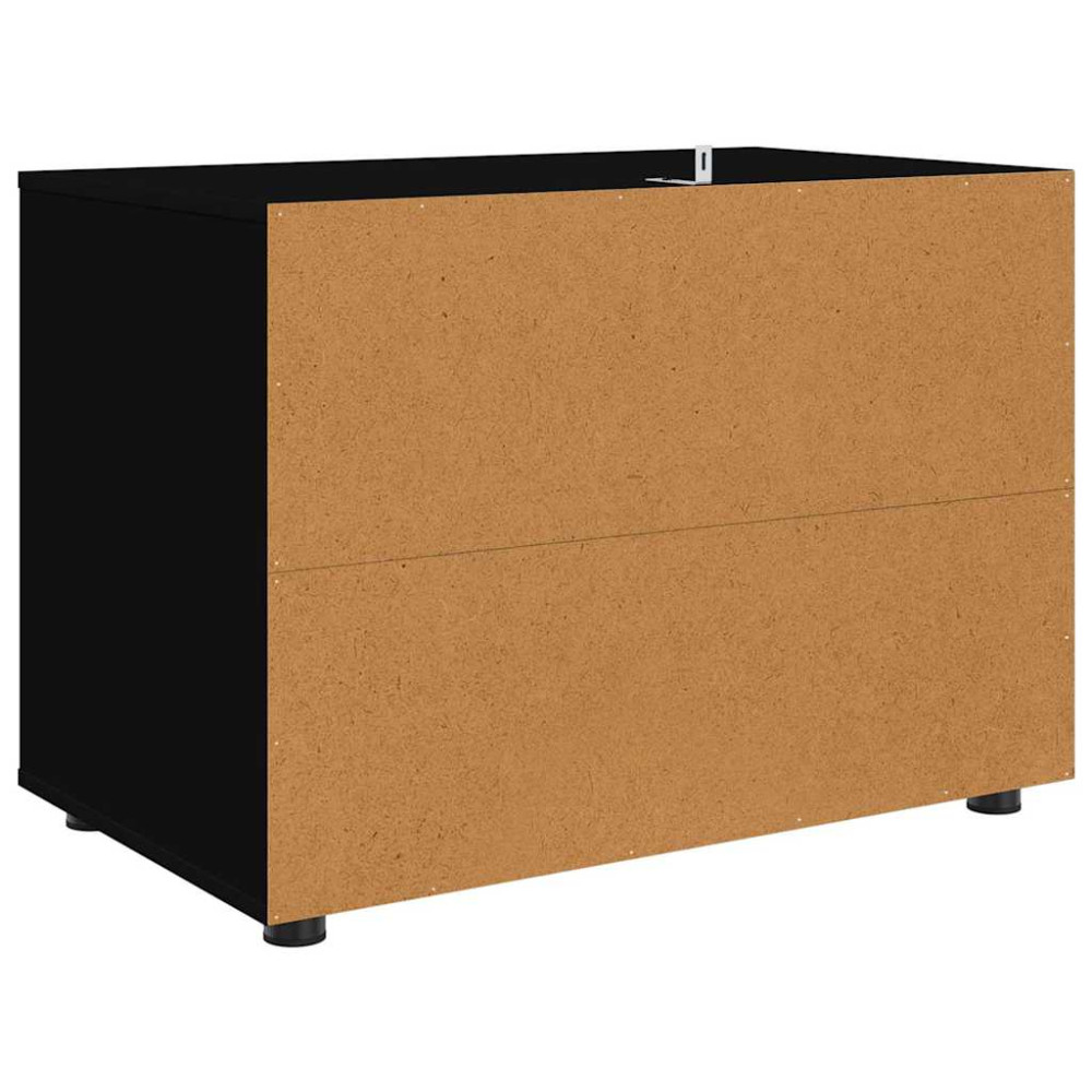 Produktbild för Förvaringsskåp Svart 80 x 48 x 57 cm Konstruerat trä