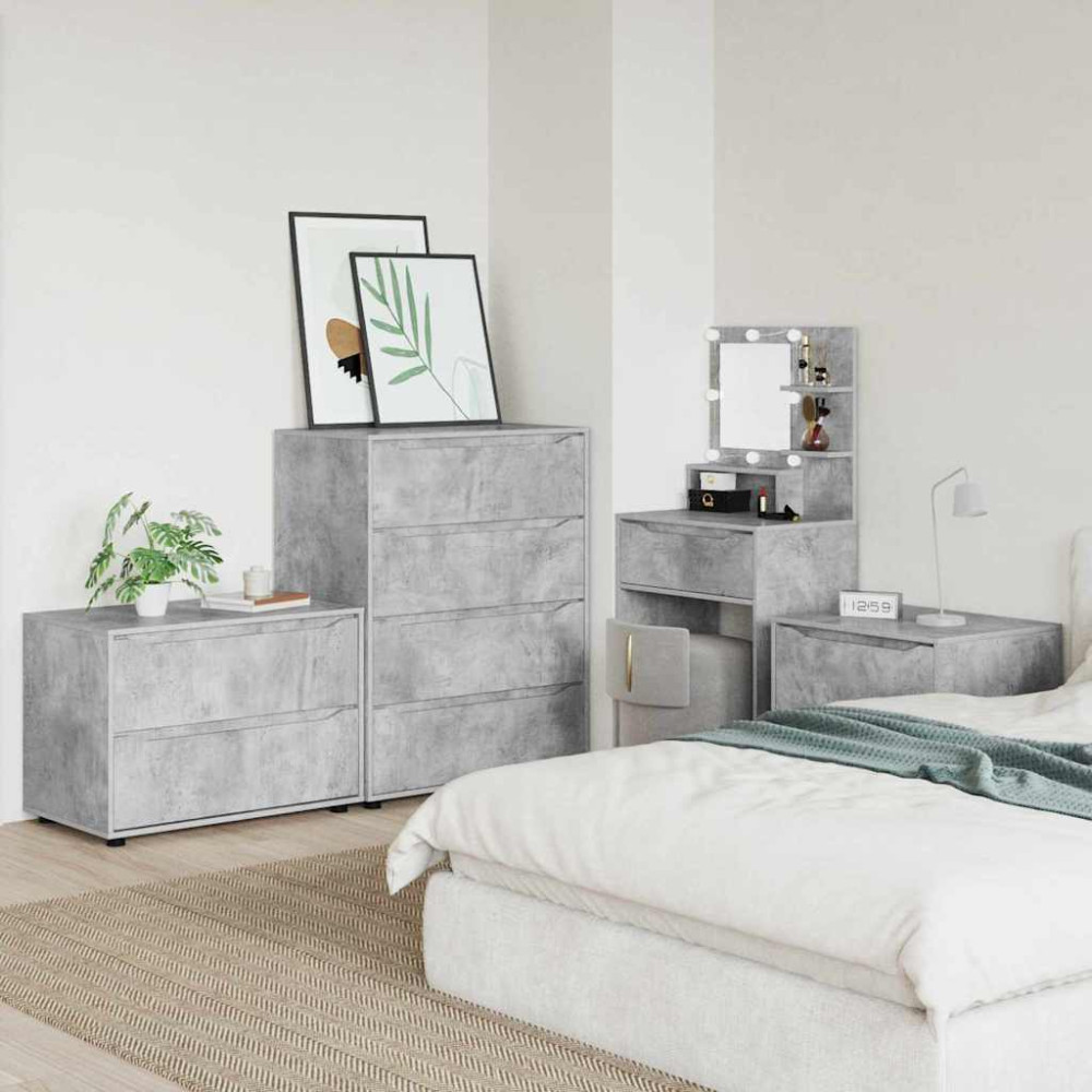 Produktbild för Förvaringsskåp Betonggrå 80 x 48 x 57 cm Konstruerat trä
