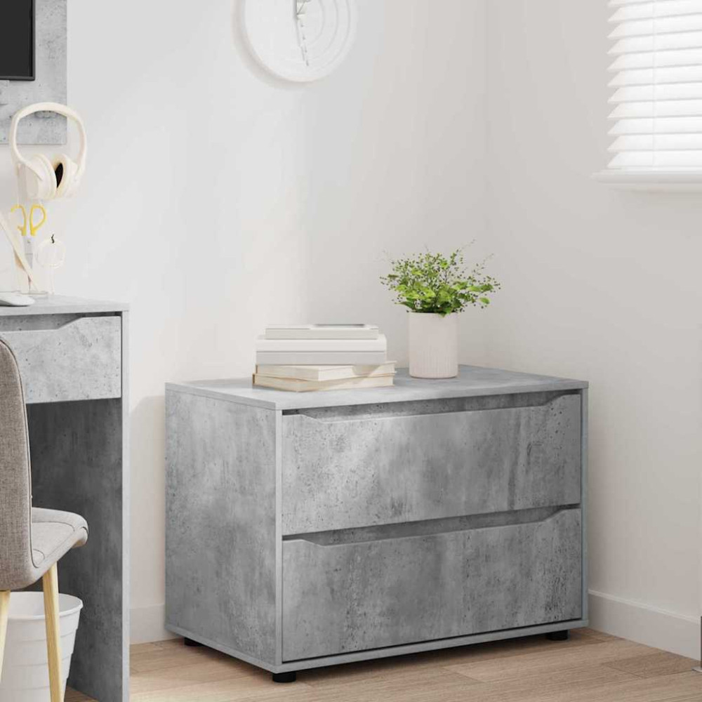 Produktbild för Förvaringsskåp Betonggrå 80 x 48 x 57 cm Konstruerat trä