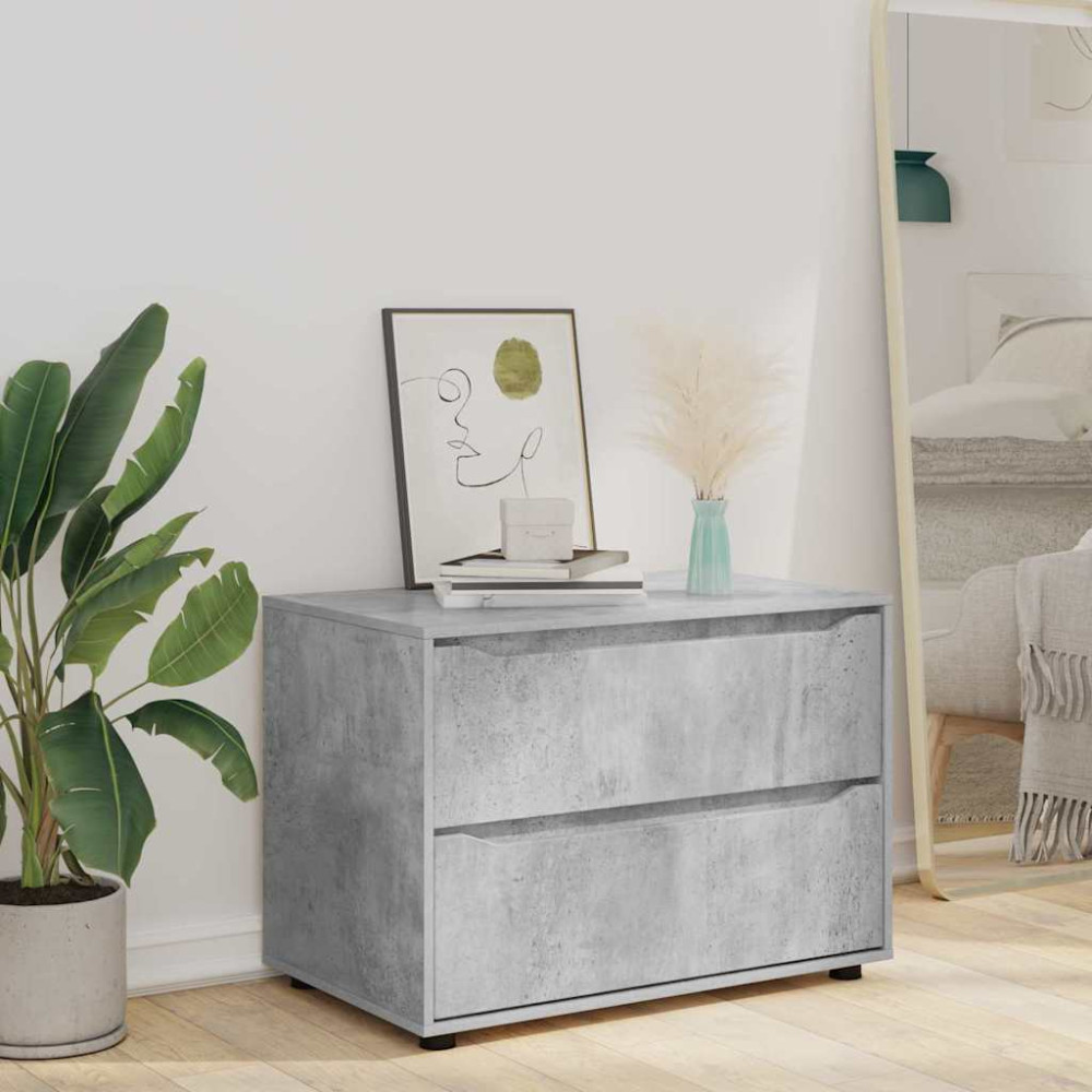 Produktbild för Förvaringsskåp Betonggrå 80 x 48 x 57 cm Konstruerat trä