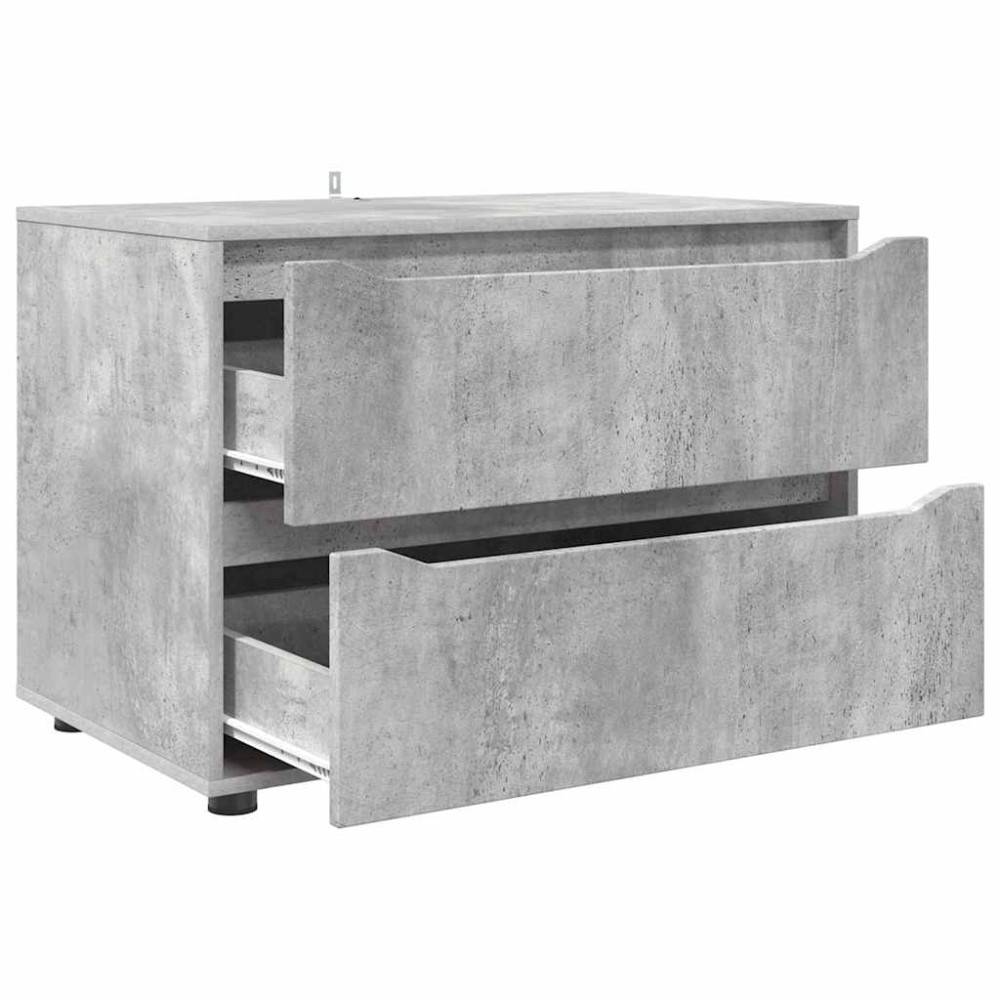 Produktbild för Förvaringsskåp Betonggrå 80 x 48 x 57 cm Konstruerat trä