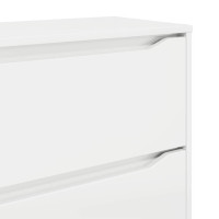 Produktbild för Förvaringsskåp Högblanka vita 80 x 48 x 57 cm Konstruerat trä