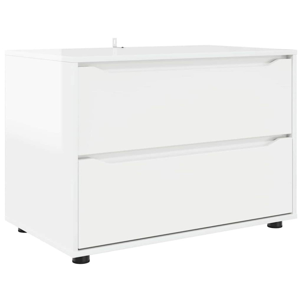 Produktbild för Förvaringsskåp Högblanka vita 80 x 48 x 57 cm Konstruerat trä