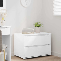 Produktbild för Förvaringsskåp Högblanka vita 80 x 48 x 57 cm Konstruerat trä