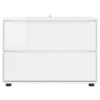 Produktbild för Förvaringsskåp Högblanka vita 80 x 48 x 57 cm Konstruerat trä
