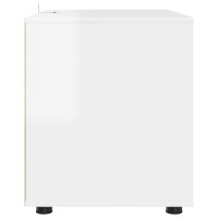 Produktbild för Förvaringsskåp Högblanka vita 80 x 48 x 57 cm Konstruerat trä