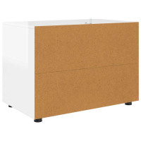Produktbild för Förvaringsskåp Högblanka vita 80 x 48 x 57 cm Konstruerat trä
