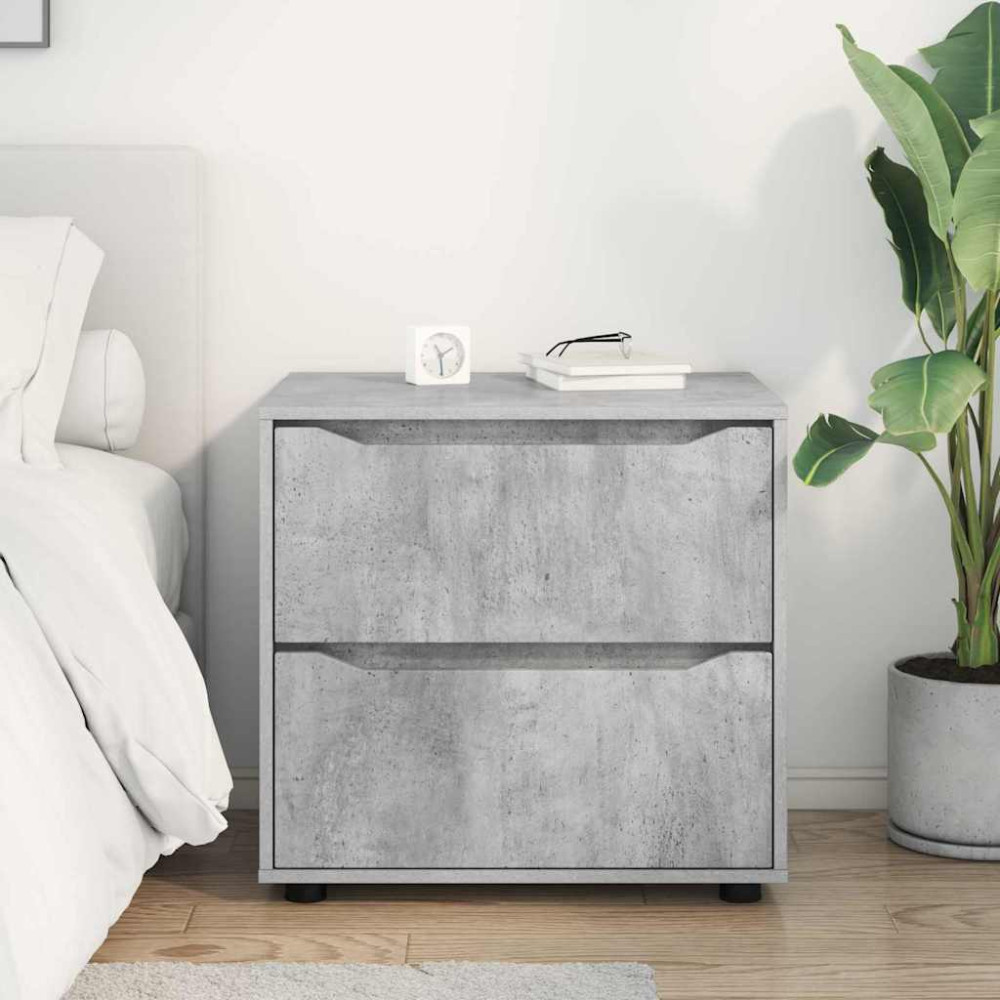 Produktbild för Förvaringsskåp Betonggrå 60 x 48 x 57 cm Konstruerat trä