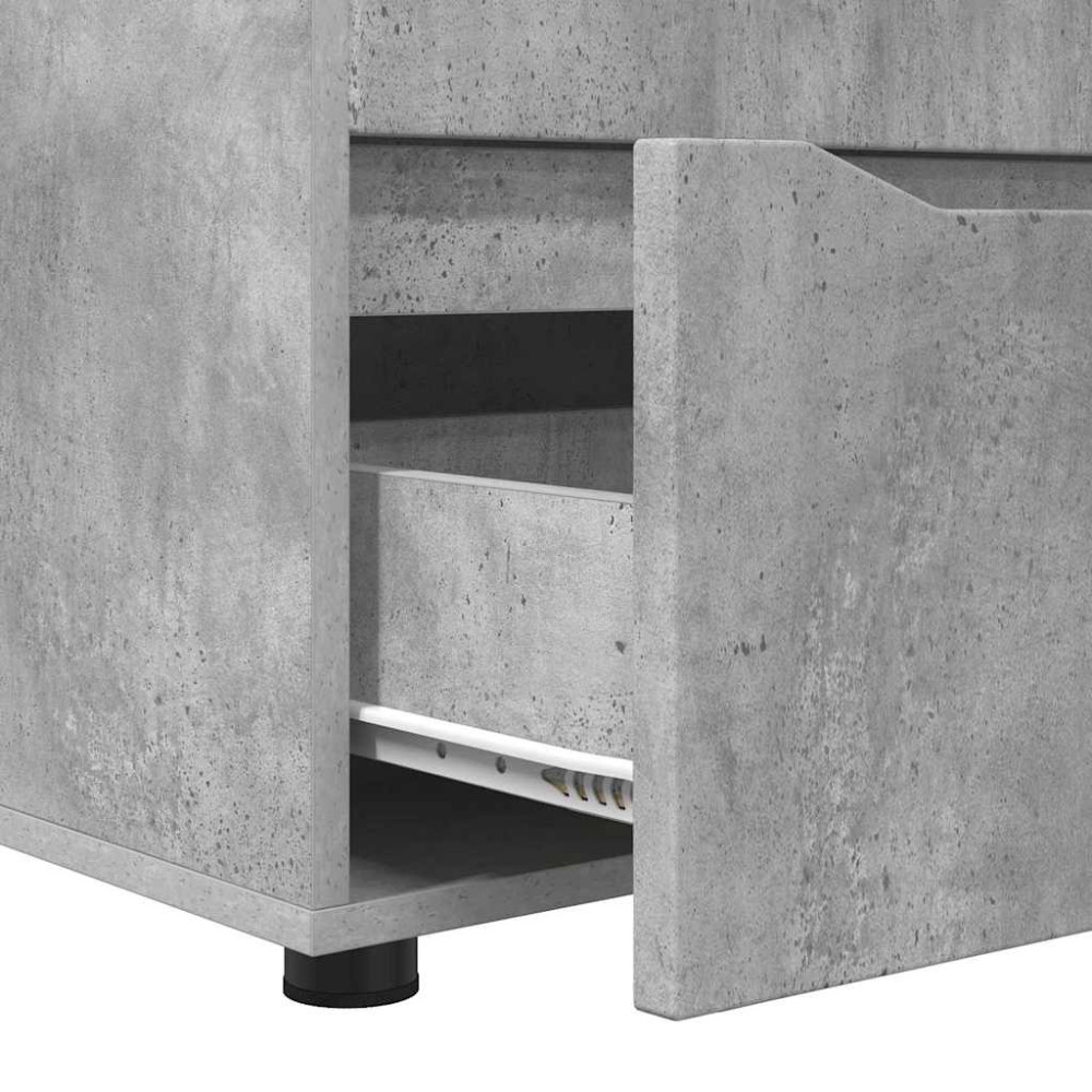 Produktbild för Förvaringsskåp Betonggrå 60 x 48 x 57 cm Konstruerat trä
