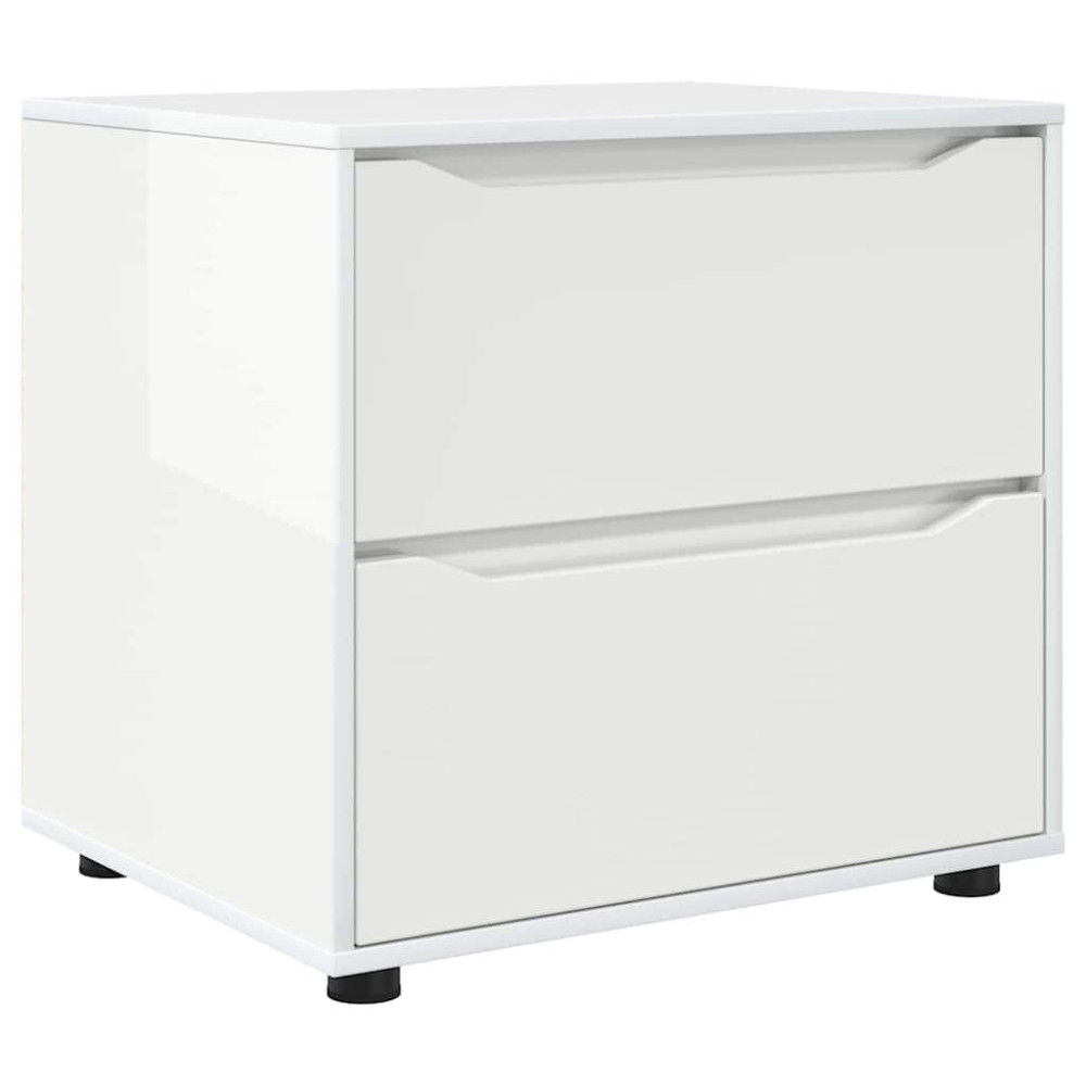 Produktbild för Förvaringsskåp Högblanka vita 60 x 48 x 57 cm Konstruerat trä