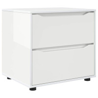 Produktbild för Förvaringsskåp Högblanka vita 60 x 48 x 57 cm Konstruerat trä