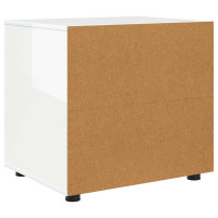 Produktbild för Förvaringsskåp Högblanka vita 60 x 48 x 57 cm Konstruerat trä