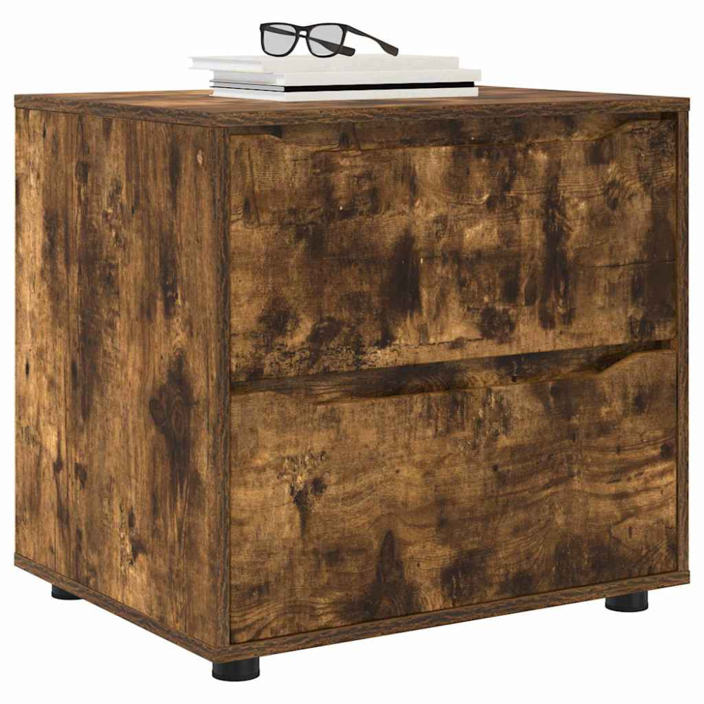 Produktbild för Förvaringsskåp Rökt ek 60 x 48 x 57 cm Konstruerat trä