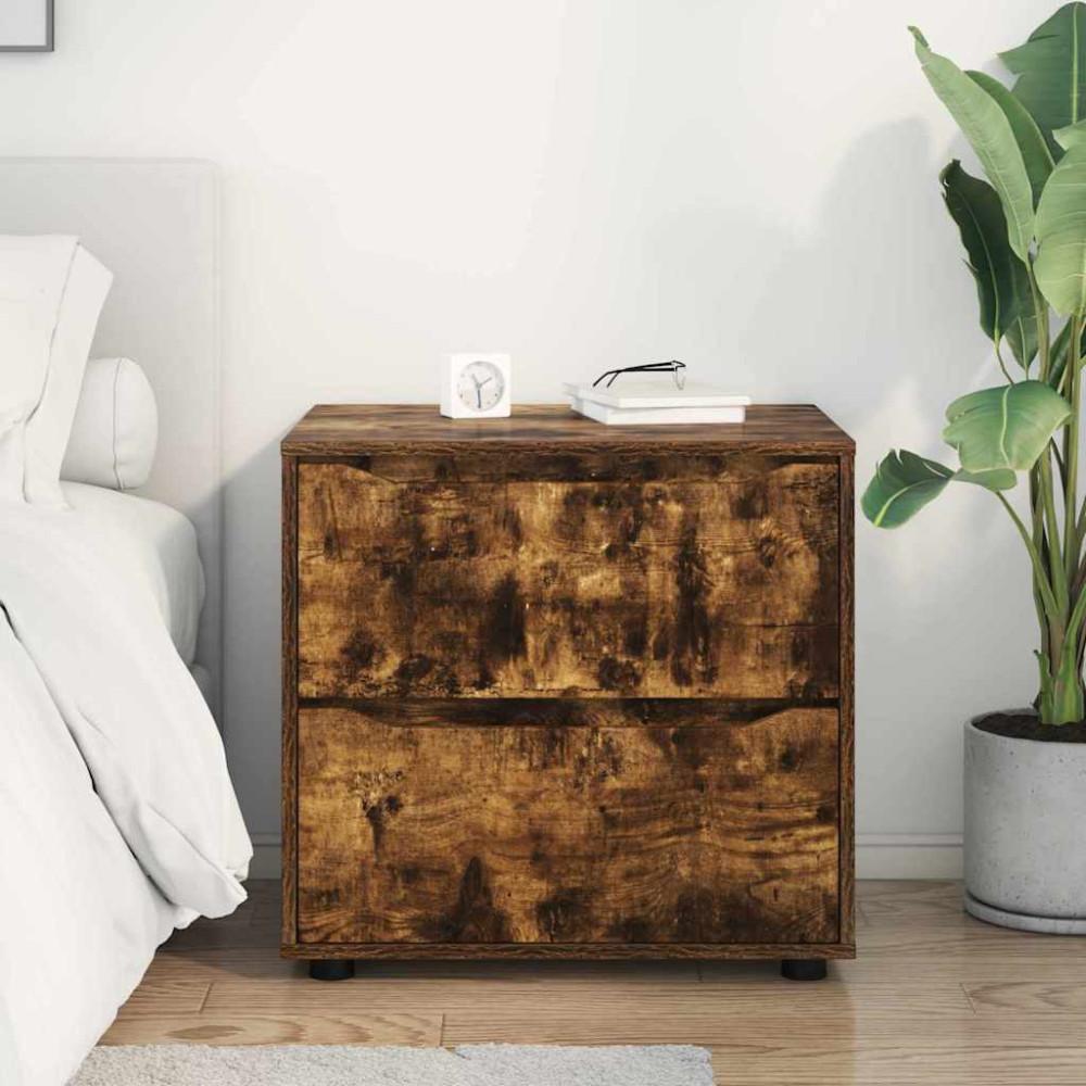 Produktbild för Förvaringsskåp Rökt ek 60 x 48 x 57 cm Konstruerat trä