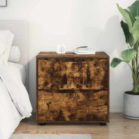 Produktbild för Förvaringsskåp Rökt ek 60 x 48 x 57 cm Konstruerat trä