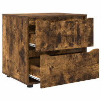Produktbild för Förvaringsskåp Rökt ek 60 x 48 x 57 cm Konstruerat trä