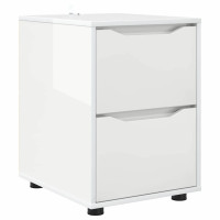 Produktbild för Förvaringsskåp Högblanka vita 40 x 48 x 57 cm Konstruerat trä