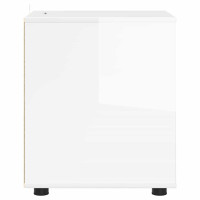 Produktbild för Förvaringsskåp Högblanka vita 40 x 48 x 57 cm Konstruerat trä