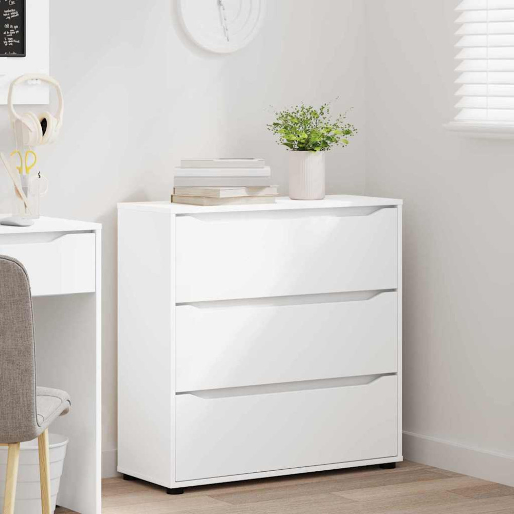 Produktbild för Förvaringsskåp Vit 80 x 31 x 81 cm Konstruerat trä