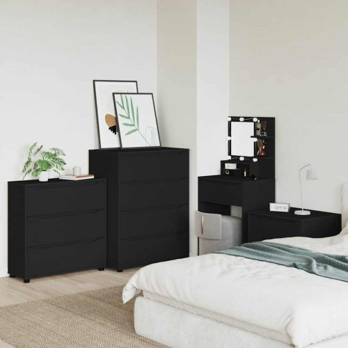 vidaXL Förvaringsskåp Svart 80 x 31 x 81 cm Konstruerat trä