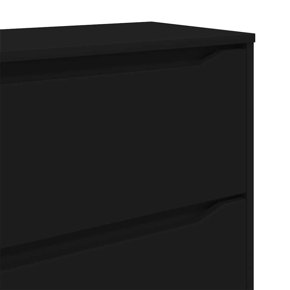 Produktbild för Förvaringsskåp Svart 80 x 31 x 81 cm Konstruerat trä