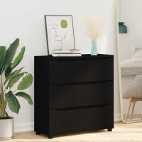 Produktbild för Förvaringsskåp Svart 80 x 31 x 81 cm Konstruerat trä