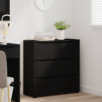 Produktbild för Förvaringsskåp Svart 80 x 31 x 81 cm Konstruerat trä
