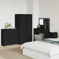 Produktbild för Förvaringsskåp Svart 80 x 31 x 81 cm Konstruerat trä