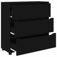 Produktbild för Förvaringsskåp Svart 80 x 31 x 81 cm Konstruerat trä