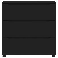 Produktbild för Förvaringsskåp Svart 80 x 31 x 81 cm Konstruerat trä