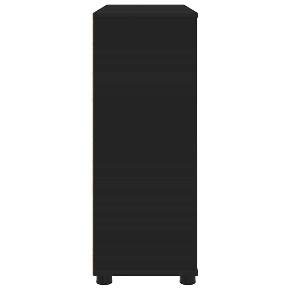 Produktbild för Förvaringsskåp Svart 80 x 31 x 81 cm Konstruerat trä