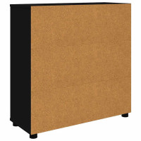 Produktbild för Förvaringsskåp Svart 80 x 31 x 81 cm Konstruerat trä