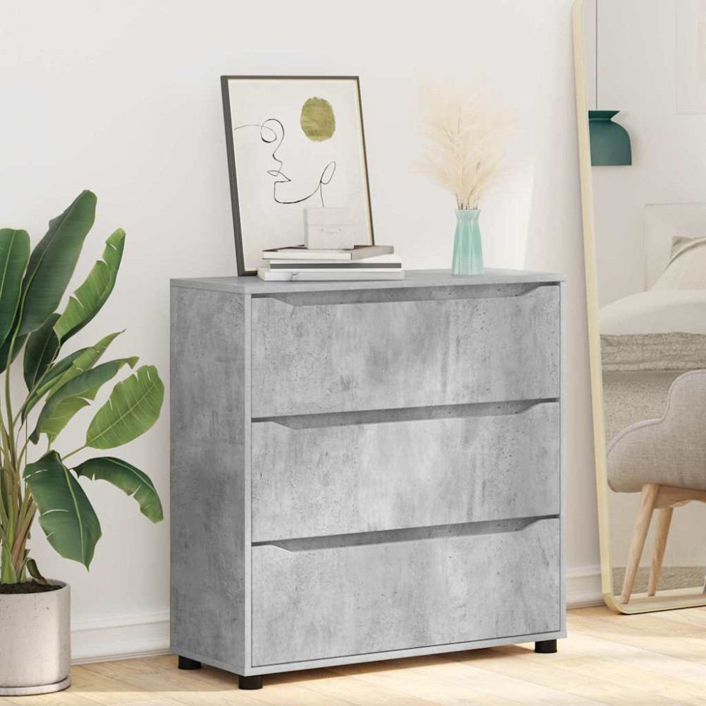 Produktbild för Förvaringsskåp Betonggrå 80 x 31 x 81 cm Konstruerat trä