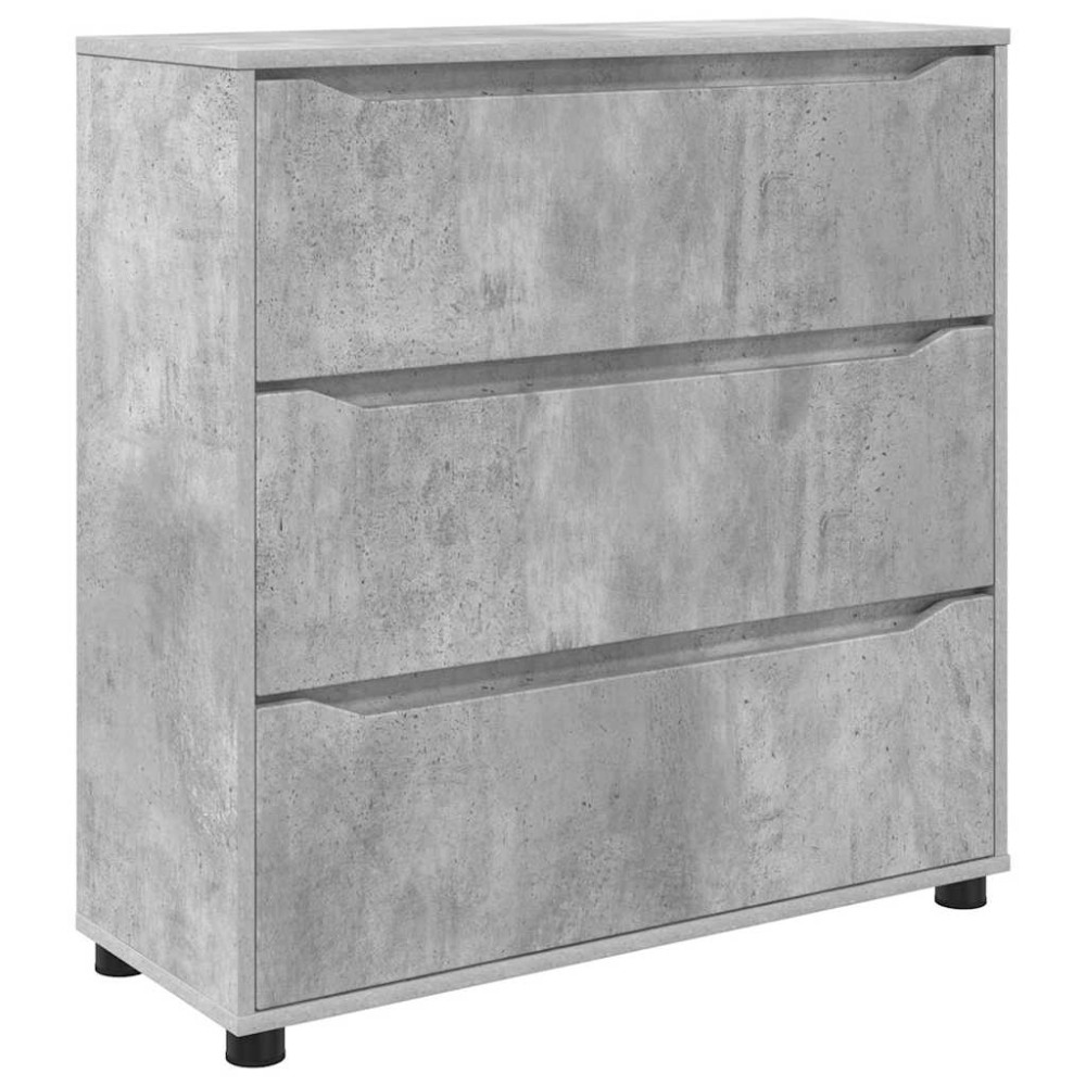 Produktbild för Förvaringsskåp Betonggrå 80 x 31 x 81 cm Konstruerat trä