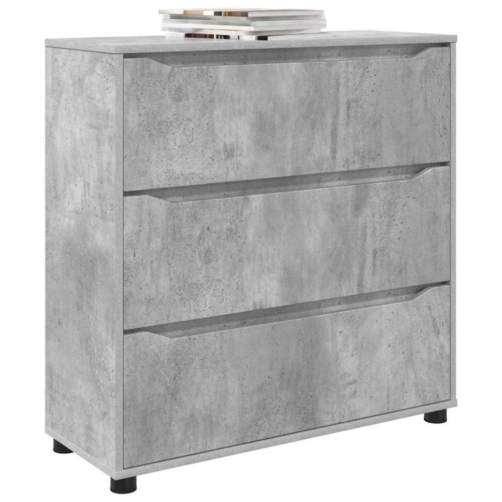 Produktbild för Förvaringsskåp Betonggrå 80 x 31 x 81 cm Konstruerat trä