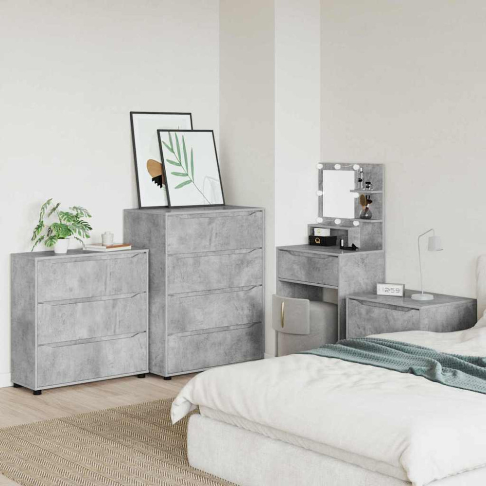 Produktbild för Förvaringsskåp Betonggrå 80 x 31 x 81 cm Konstruerat trä