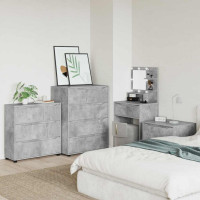 Produktbild för Förvaringsskåp Betonggrå 80 x 31 x 81 cm Konstruerat trä