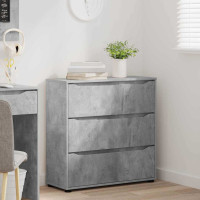 Produktbild för Förvaringsskåp Betonggrå 80 x 31 x 81 cm Konstruerat trä