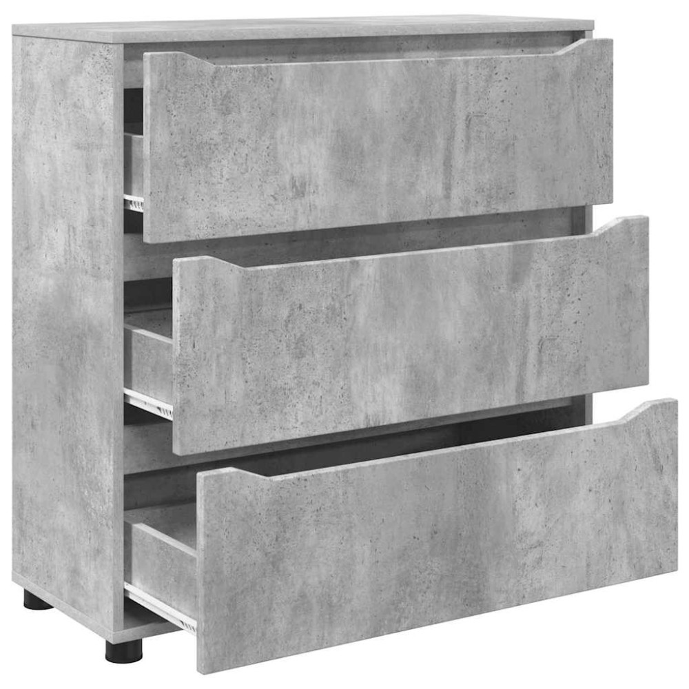 Produktbild för Förvaringsskåp Betonggrå 80 x 31 x 81 cm Konstruerat trä
