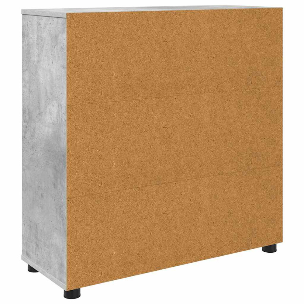 Produktbild för Förvaringsskåp Betonggrå 80 x 31 x 81 cm Konstruerat trä