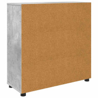 Produktbild för Förvaringsskåp Betonggrå 80 x 31 x 81 cm Konstruerat trä