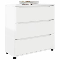 Produktbild för Förvaringsskåp Högblanka vita 80 x 31 x 81 cm Konstruerat trä