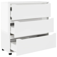 Produktbild för Förvaringsskåp Högblanka vita 80 x 31 x 81 cm Konstruerat trä