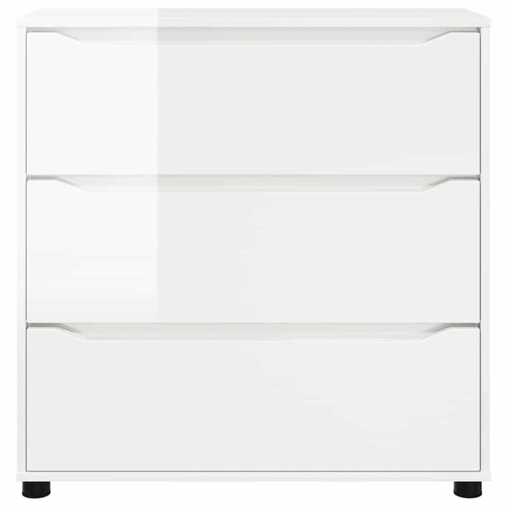 Produktbild för Förvaringsskåp Högblanka vita 80 x 31 x 81 cm Konstruerat trä