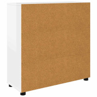 Produktbild för Förvaringsskåp Högblanka vita 80 x 31 x 81 cm Konstruerat trä