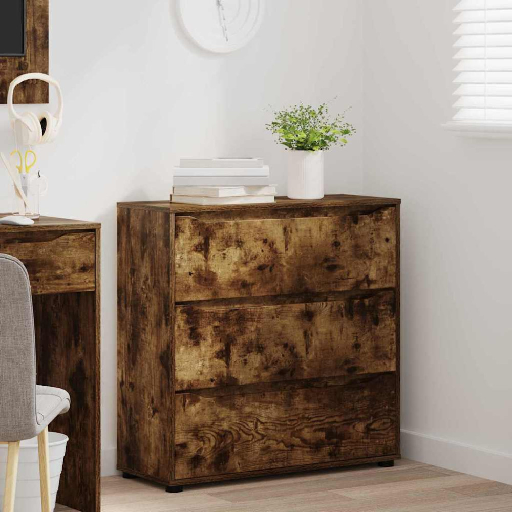 Produktbild för Förvaringsskåp Rökt ek 80 x 31 x 81 cm Konstruerat trä